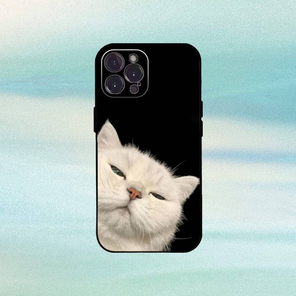 Cool Cat Cute Phone Case For iPhone17,16,15,14,13,12,Plus,Pro Max, 5G Others Soft Black Cover