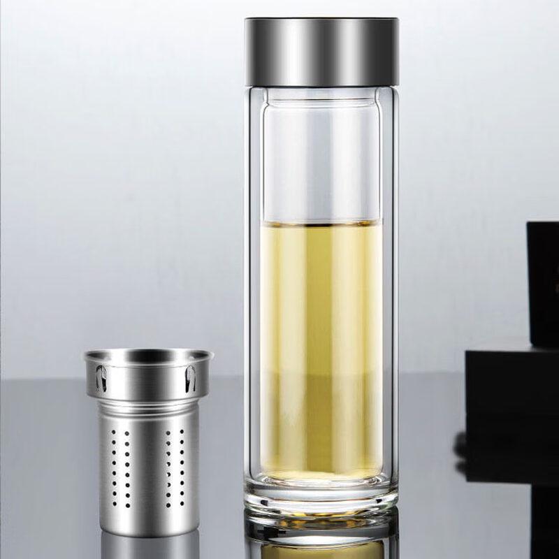 Double-Layer Tea Infuser Glass Bottle