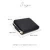 DIVA Rose Women's Bifold Wallet, Genuine Leather, Large Capacity, No Bill Folding, Accordion-Style Card Case, Box-Shaped Coin Purse (Navy)
