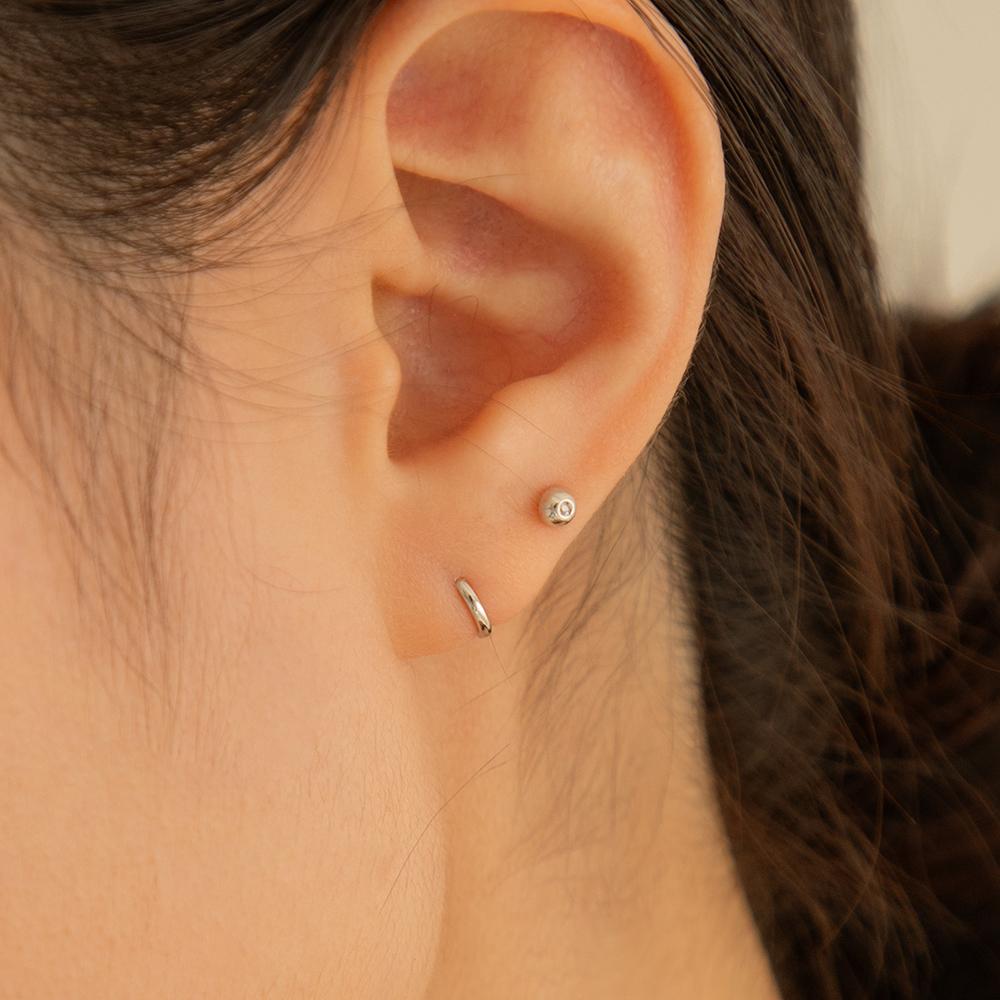 Lunne 14K Diamond Spear Ball Piercing (14K Gold) #Lcpi02