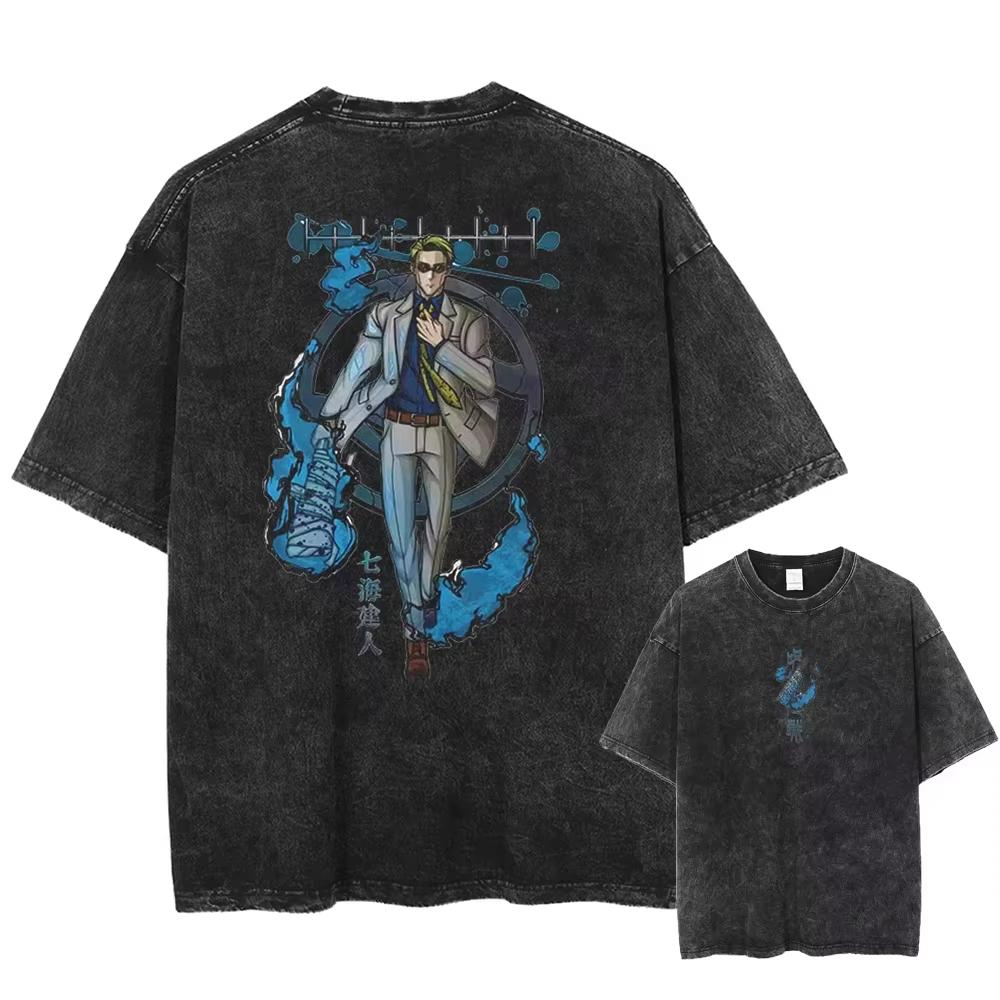 Satoru Gojo And Geto Suguru Funny Print Tee Anime Jujutsu Kaisen Tshirt Men Women Cotton T-shirts Harajuku Male T Shirt