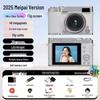 Retro Mirrorless Digital Camera with Folding Selfie Screen, 16x Zoom, and Portable Recording.