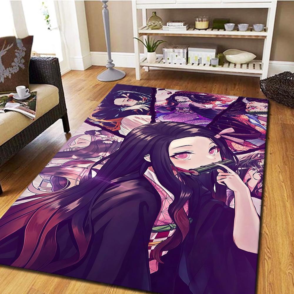 Demon Slayer Carpet for Living Room & Bedroom, Home Decor Cool Movie & Play Floor Mat -HE37