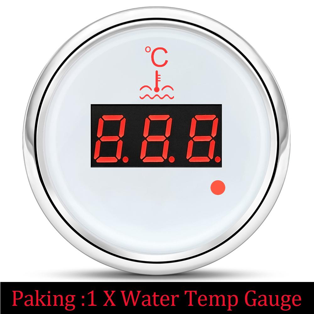 0~120 stopni Celsjusza Wskaźnik Temperatury Wody 52MM Samochodowy Miernik Temperatury Wody Samochodowy Wodoodporny Termometr Wskaźnik z Czujnikiem Wody 1/8 NPT