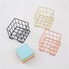 Iron Wire Note Block Holder Desk Notepads Holder Storage Box Memo Pad Holder Metal Mesh Note Box For Office 27x95x80mm