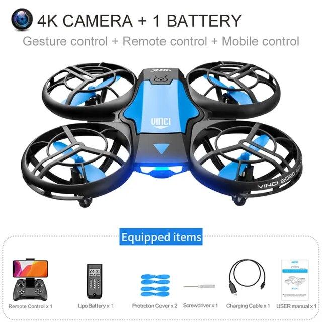 New V8  Induction Control RC Helicopter Toy Gift FPV  VR Mini Drone 4k HD Aerial Photography Folding Quadcopter with Camera