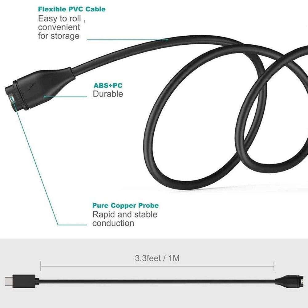 Type C Charger for Garmin Venu 3 3S 2 2S /Venu 2 Plus/Venu Sq/Approach S70 S40 S60/ Instinct 2X USB-C Charging Cable Data Cord