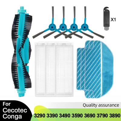 For Cecotec Conga 3290 3390 3490 3590 3690 3790 3890 Ultra Titanium Vacuum Cleaner Parts Main Side Brush HEPA Filter Mop Rag