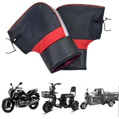 Motorcycle Hand Protector Mitts Gloves Fleece Waterproof Windproof Scooter Warm Handlebar Gloves Leather Winter Thicken Gloves