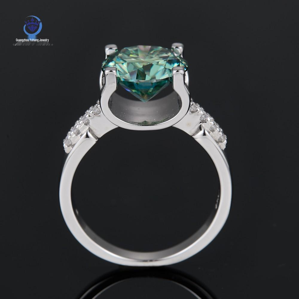 18K Gold Moissanite Ring: 1-5 Carat Prong Set – Women's Wedding & Proposal Gift