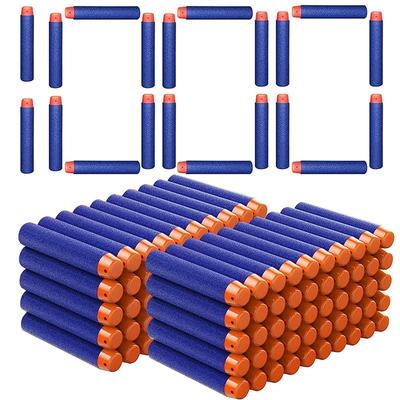 FRENSIT 1000-50pcs Blue One Hole Darts Refill Foam Bullets Ammo For Nerf N-Strike Elite Blasters Gun,7.2cm