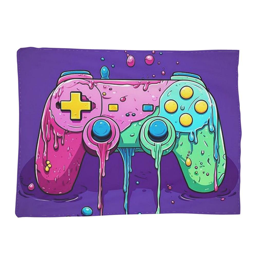 Gamer Cartoon Game Controller Blanket Soft Warm Flannel Throw Blanket Bedding for Bed Living Room Picnic Travel Home Couch