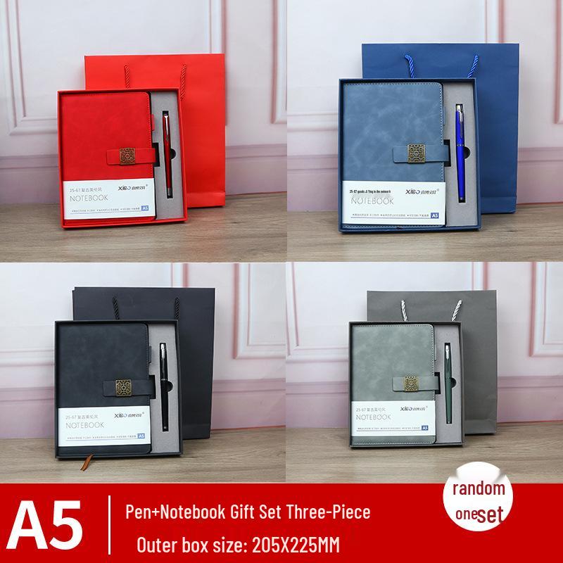 Özel Logolu İş Defteri Hediye Seti - Kalın Dokulu Kapaklı İki veya Üç Parçalı