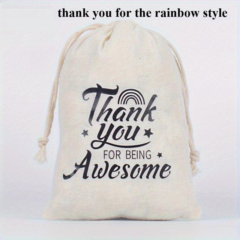 3pcs Drawstring Gift Bags - 4.3x6.2ft Motivational Appreciation Pouches with Uplifting Quotes for Employee Recognition