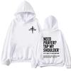 2026 Need Prayer Tap My Shoulder Bible Verse Print Hoodie Fashion Vintage Hooded Sweatshirts Men Women Casual Hot Sale
