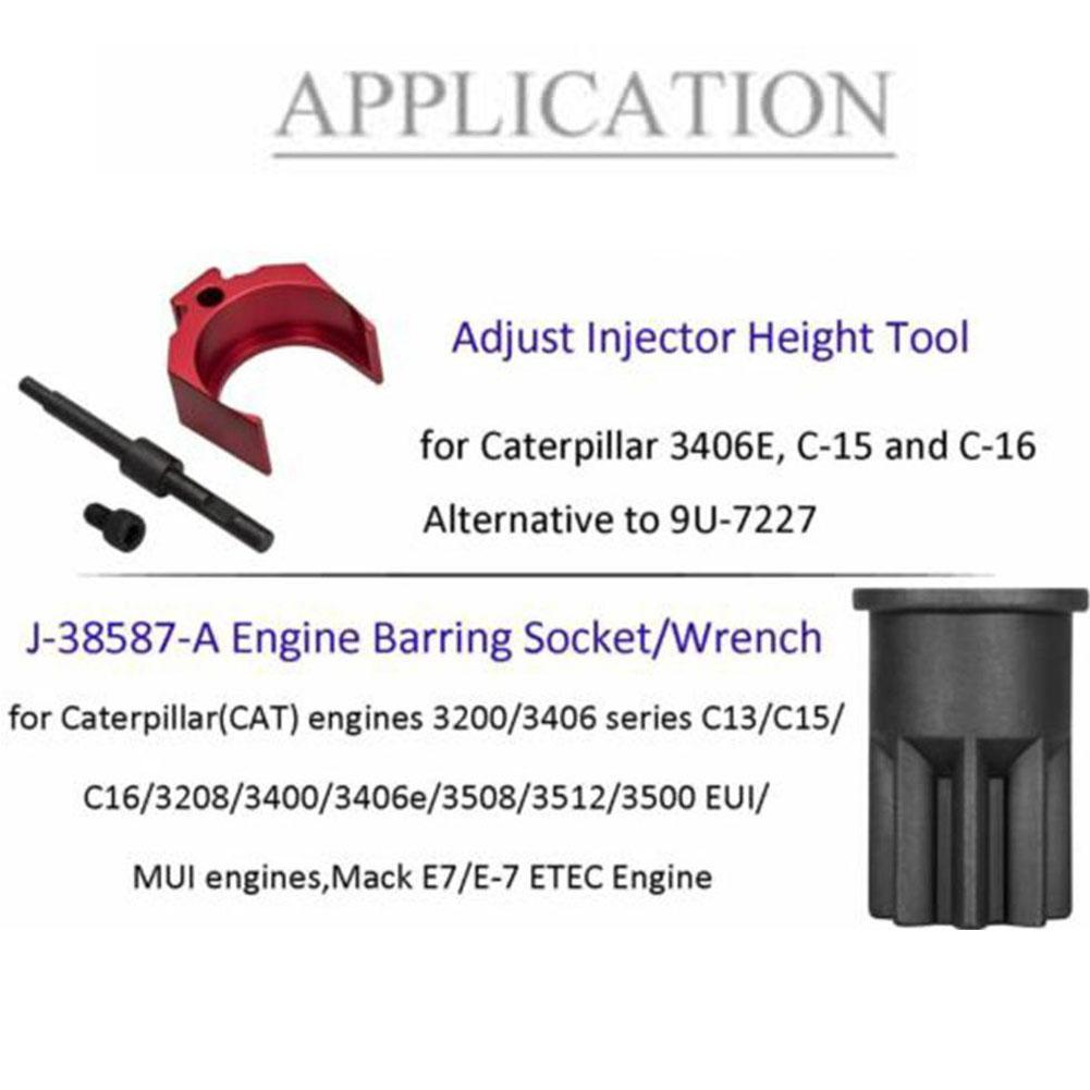 Automatic Timing Pin 9U-7227 Injector Height Adjustment Gauge Tool Engine Barring Socket for Caterpillar CAT 3406E C-15 C-16