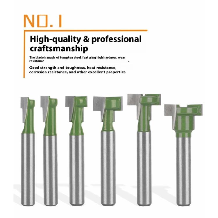 6 PCS Fraises à Bois Revêtement Résistant à la Corrosion Performances Stables Pour Rainurage & Creusement Projets de Fabrication de Meubles
