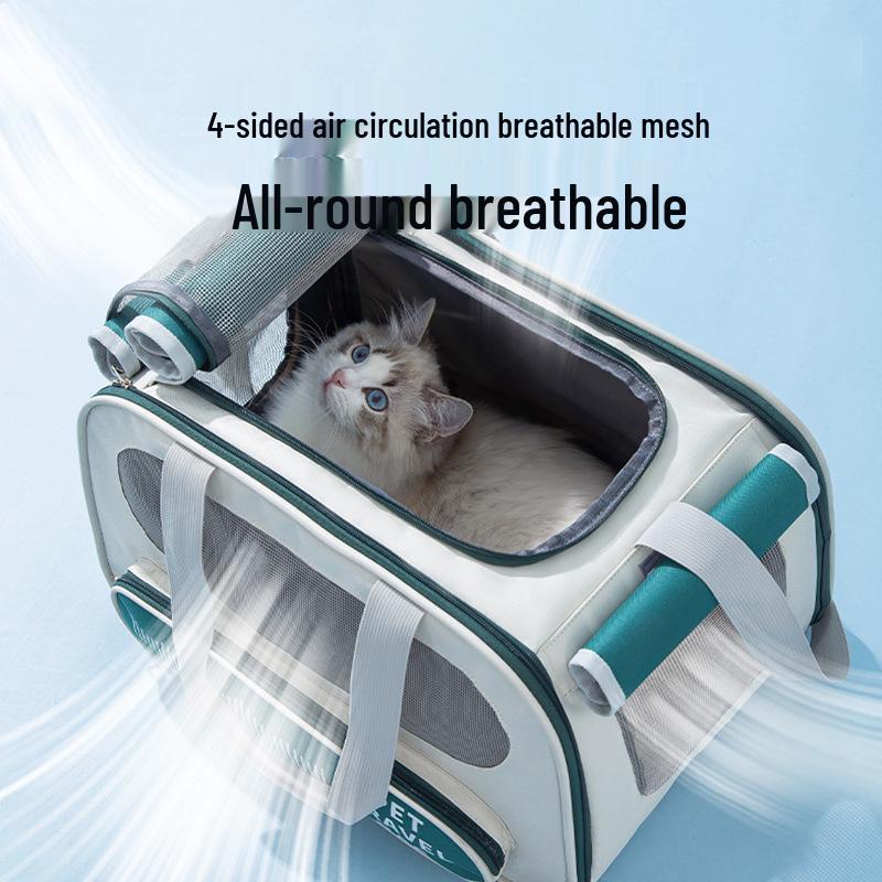 Portable Large Capacity Breathable Pet Backpack - Cat & Dog Space Capsule Bag for Outings