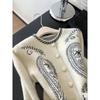Women S Long Sleeve Knit Cardigan With Embroidery Vintage Sweater