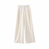Black and Gray Acetate Wool Casual Pants Autumn Women's Straight-leg Trousers Wide-leg Trousers Drape High-end Feeling