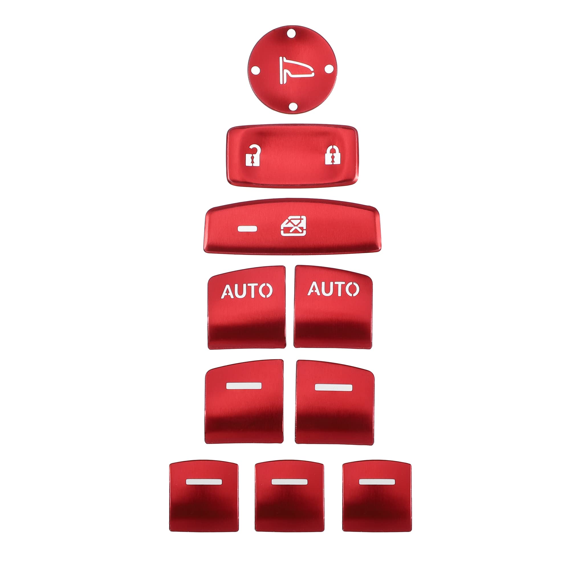 

ABSOPRO Красный Мастер Кнопка Переключателя Стеклоподъемника Накладка Декоративная Наклейка для Honda Accord 10 штук 2018-2022