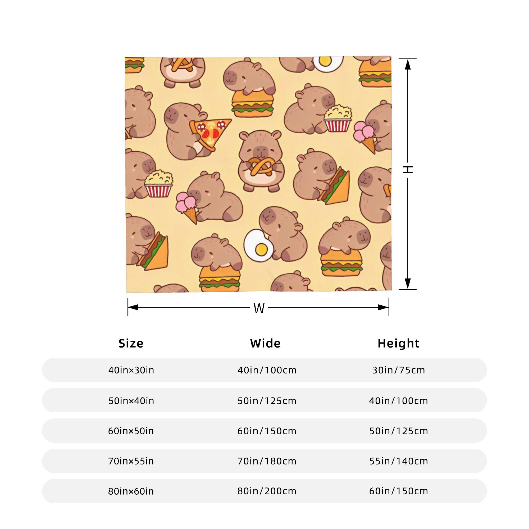

Capybara Blankets Velvet Super Warm Throw Blanket for Car Sofa Couch Bedroom Quilt 130x150cm