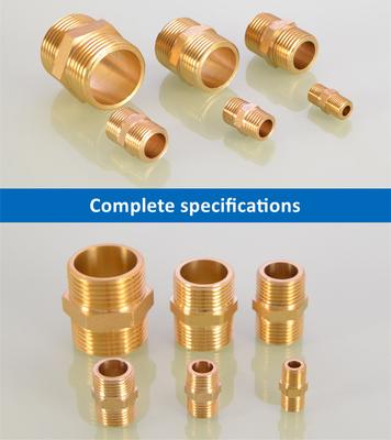 Țeavă de alamă hexagonală, fiting de 1/8" 1/4" 3/8" 1/2" 3/4" 1" BSP filet masculin adaptor rapid cuplaj conector pentru apă, petrol, gaz
