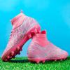 Unisex High-Top Fußballschuhe Bunt Outdoor Langstollen Sportschuhe Große Größe Jugend Sport Kinder Fußballschuhe