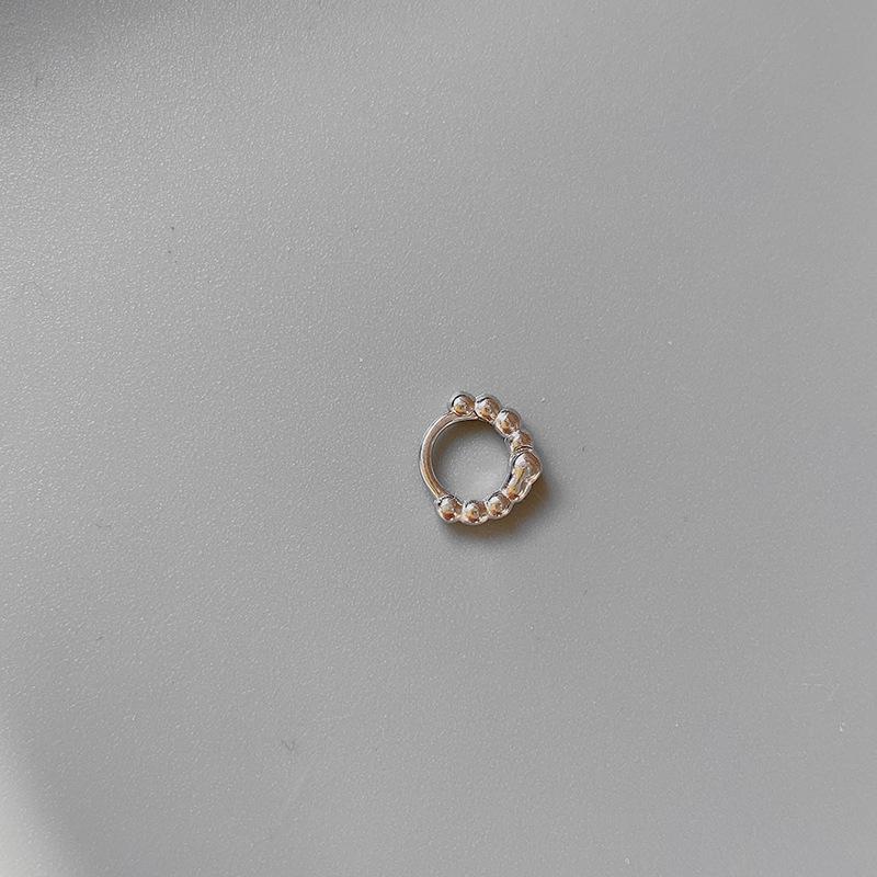 

Retro Hong Kong Style 925 Sterling Silver Earrings Feminine Temperament Simple Cold Wind Personality Design Trendy ins Wind Earrings Earrings Buckle 925 silver