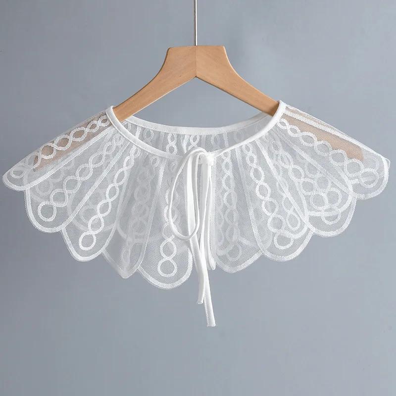 Koreanisches Damenhemd Falscher Kragen für Frauen Revers Hemd Abnehmbarer Falschkragen Kleiner Schal Schal Cape Abnehmbare Kragen