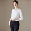 Women's Elegant V-Neck Long Sleeve Chiffon Blouse