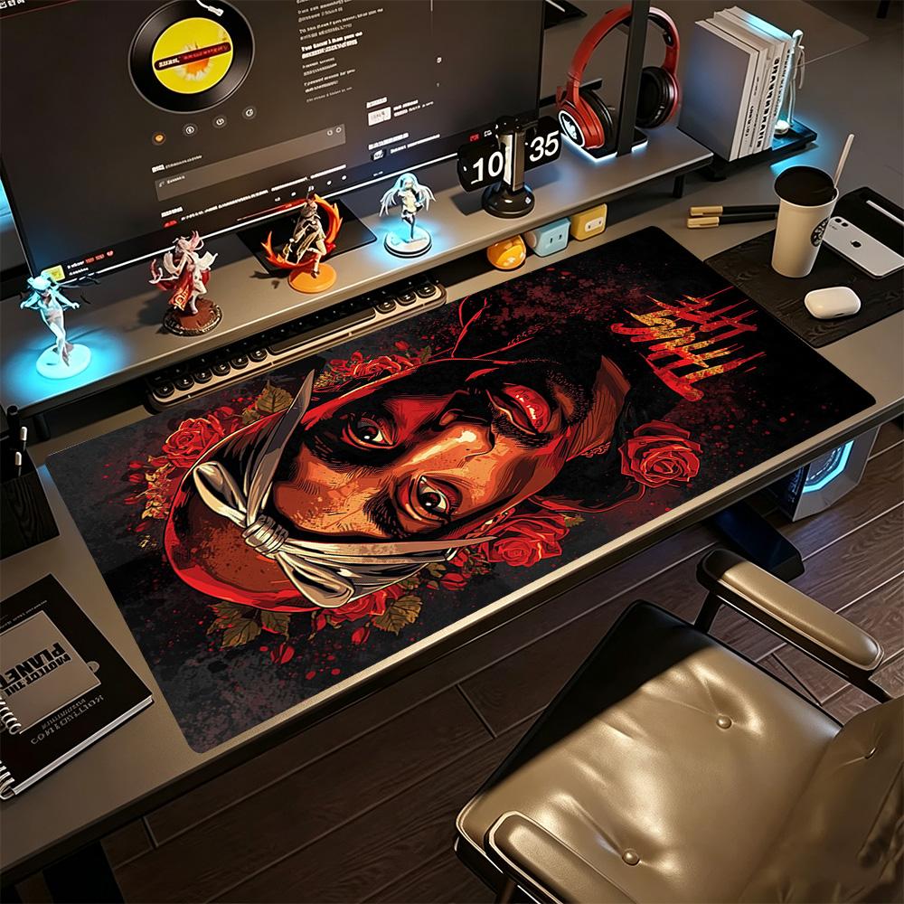 2pac Gaming-Mauspad Tastaturpad Büro-Mausmatten Rutschfeste Gummibasis Perfekt für Büro-Laptop-Gaming-Setup