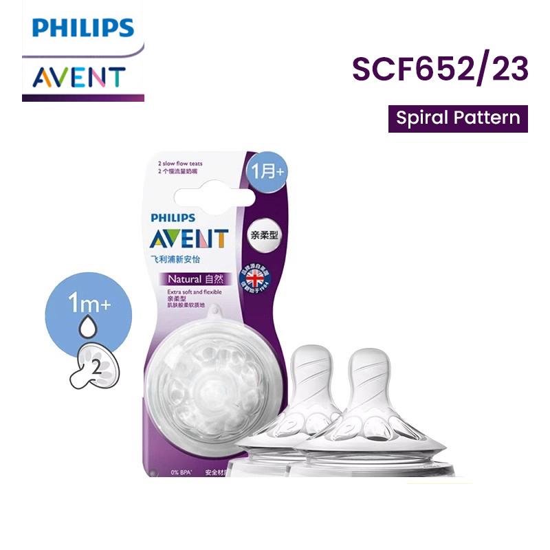 Avent Unisex Infant Philips Baby Bottle Nipple Wide Caliber Food Grade Silicone Scf652/23 2Pcs