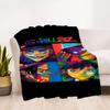 1pc Gorillaz Artwork Outdoor Blanket Lightweight Flannel, All-Season Use for Sofa, Bed, Travel, Camping, Living Room, Office, Couch074