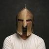 Elmo Spartano Medievale Completamente Indossabile Elmo da Guerriero Greco per Costume da Spartano 300, LARP, Cosplay Regalo di Halloween per Uomini