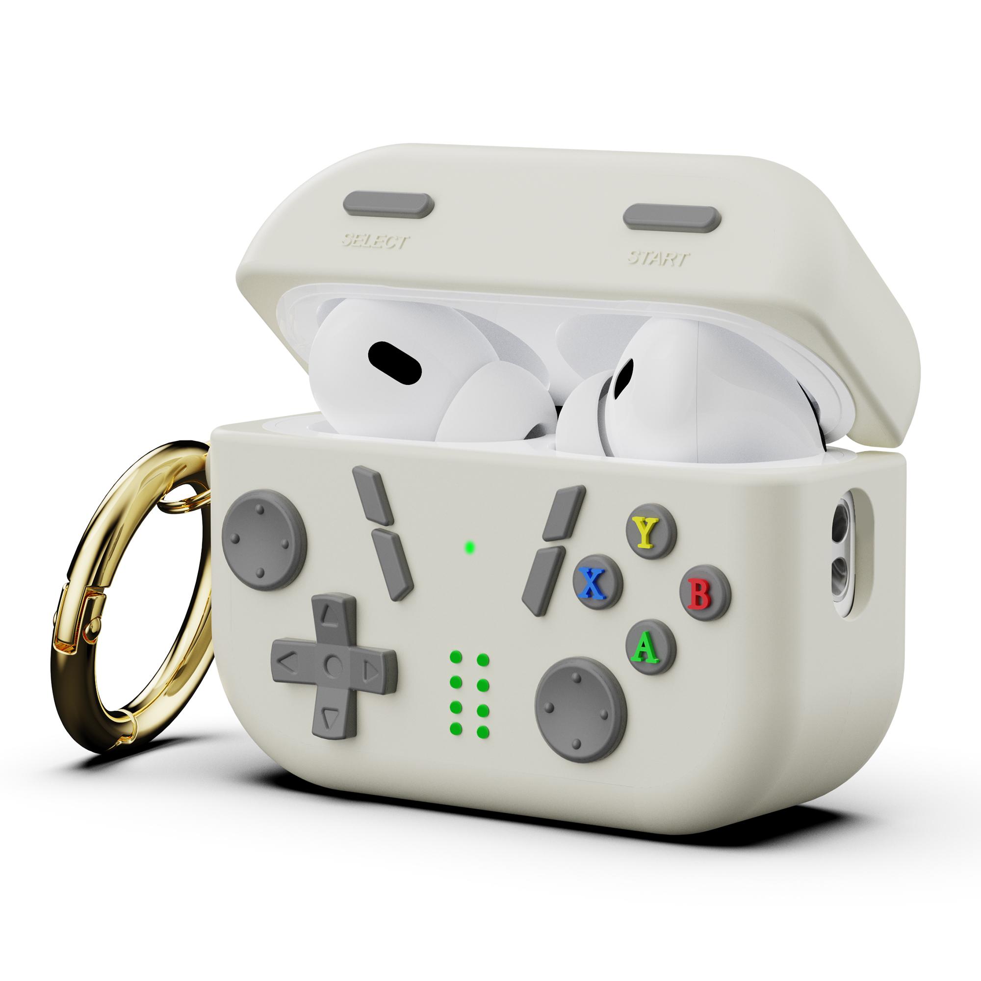 For AirPods Pro 2 Case 3D Gaming Design Silicone Earbuds Cover with Carabiner D