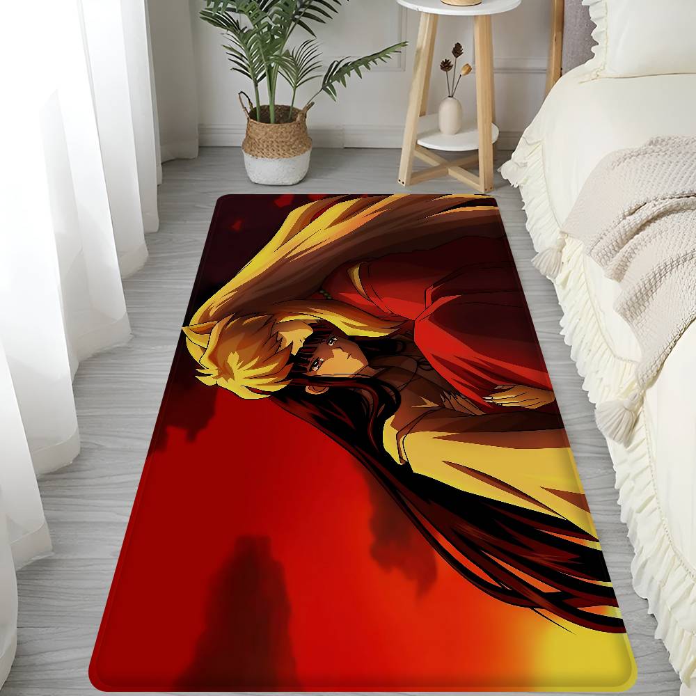 Japanese Anime Inuyasha Hallway Carpet Washable Non-Slip Living Room Sofa Chairs Area Mat Kitchen Doormat Area Rug