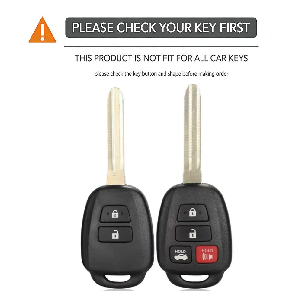 4 Button Silicone Car Key Case Cover For Toyota Prius Rav4 Camry Corolla 2014    Shell Fob Bag Protector Accessories