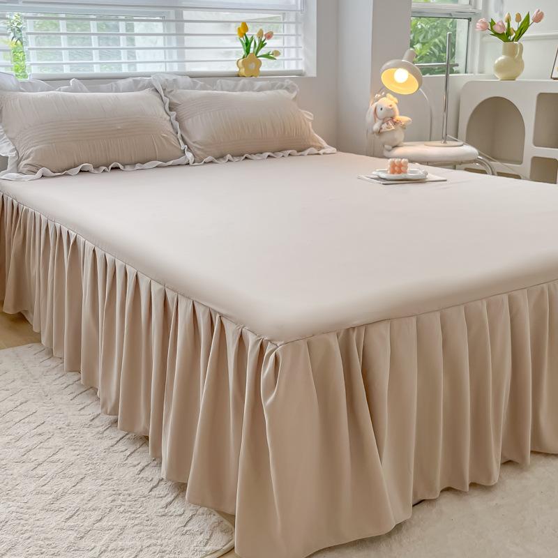 Modern Style Elastic Perfect Bedspread with Lace, Non-Slip, Dust-Proof, Breathable And Beautiful Bed Skirt