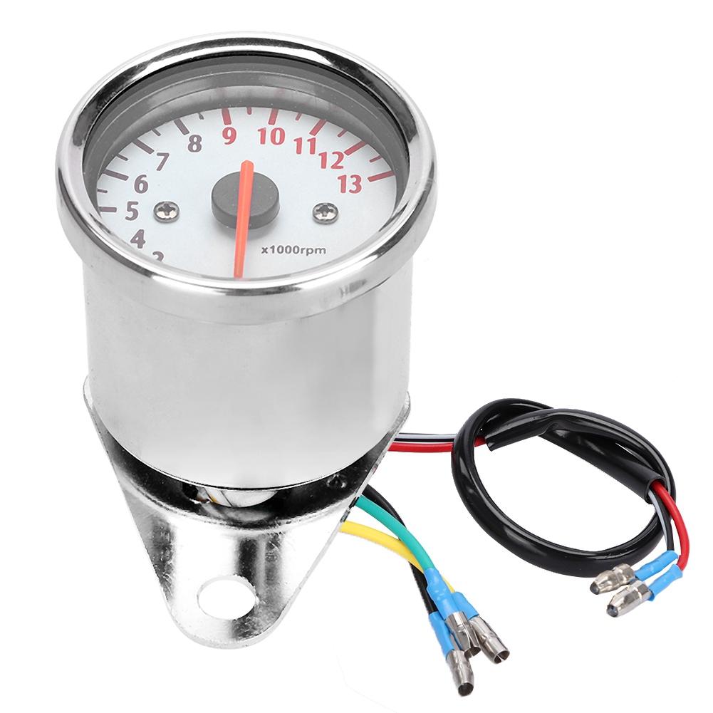 Electronic Tachometer Gauge   12V   Motorcycle LED Display Tachometer Electronic Tach Meter Gauge 13000rpm