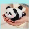 Panda draaiende pluche sleutelhanger, rugzakbedeltje, cadeau voor stellen, PP katoen, korte pluche decoratie