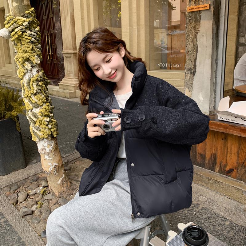 New Winter Stand Collar Fashion Versatile Cotton Coat Cotton Jacket Fashionable Simple Women's Jacket