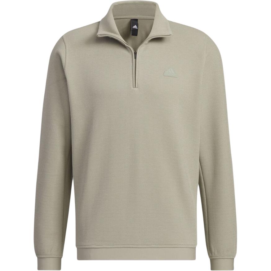 

Adidas Толстовка с застежкой-молнией на половину длины и логотипом на воротнике, мужские топы, цвет галечно-серебристо-серый IZ1589 S