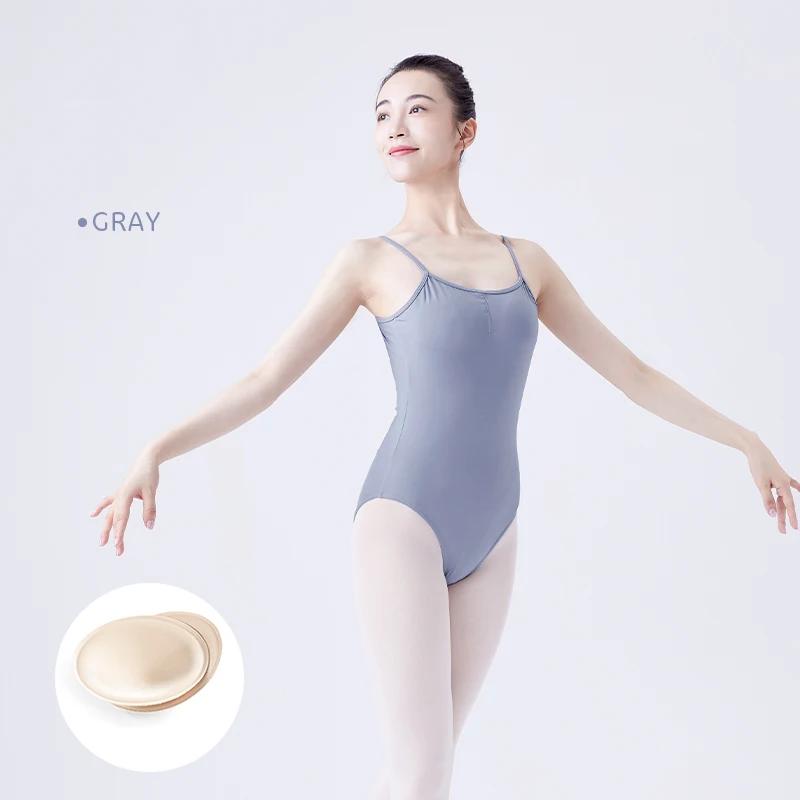 

Women Ballet Leotards Adjustable Strap Adult Gymnastics Leotard Dance Bodysuits Sleeveless Sexy Neckline Gymnastics Leotard XL 170cm to 175cm синій
