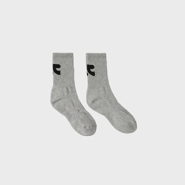 RR LOGO MID SOCKS (GREY)