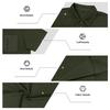 Men's Jacquard Casual Loose Fit Business Short Sleeve Polo Shirt with Collar Pocket and Zipper Detail Suitable for Daily Wear