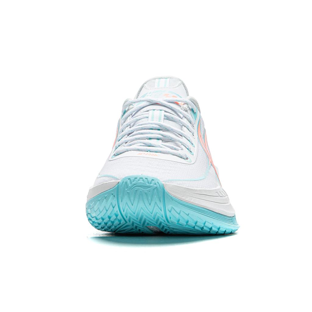 Li Ning Light Speed 4 Cushioning Slip Resistant Abrasion Resistant Rebound Low top Basketball Shoes Men's White Blue ABPW011-1