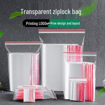 Sac en plastique transparent épais à fermeture éclair auto-obturante en PE pour bijoux