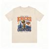 Camiseta Campeão da Final do New York Knicks 2026, Estampa de Skyline da Cidade e Troféu, Algodão Unissex, Moda Y2K, Camiseta de Verão