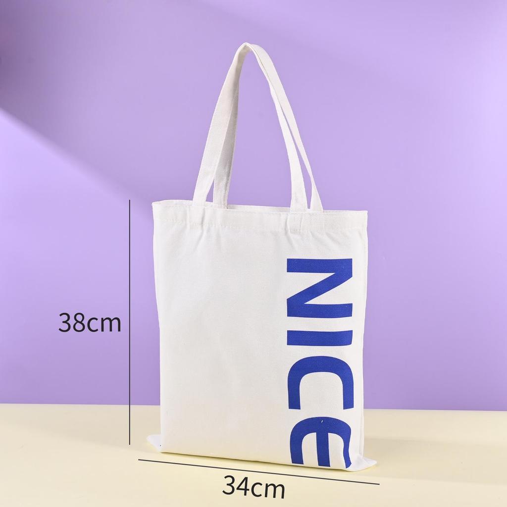 Customized Logo Canvas Shopping Bag - Durable, Eco-friendly, and Ideal for Promotions